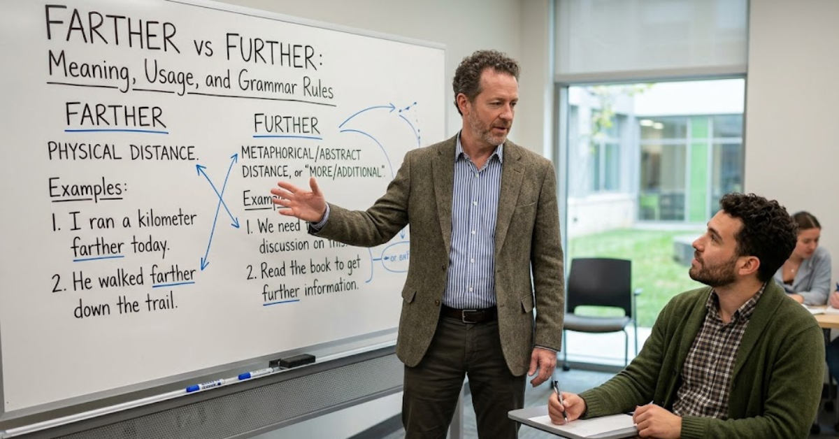 Farther vs Further Meaning, Usage, and Grammar Rules