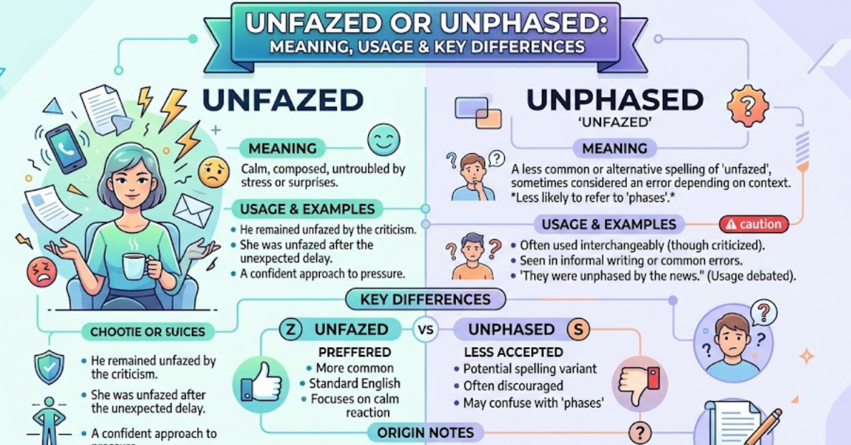 Unfazed or Unphased: Meaning, Usage & Key Differences