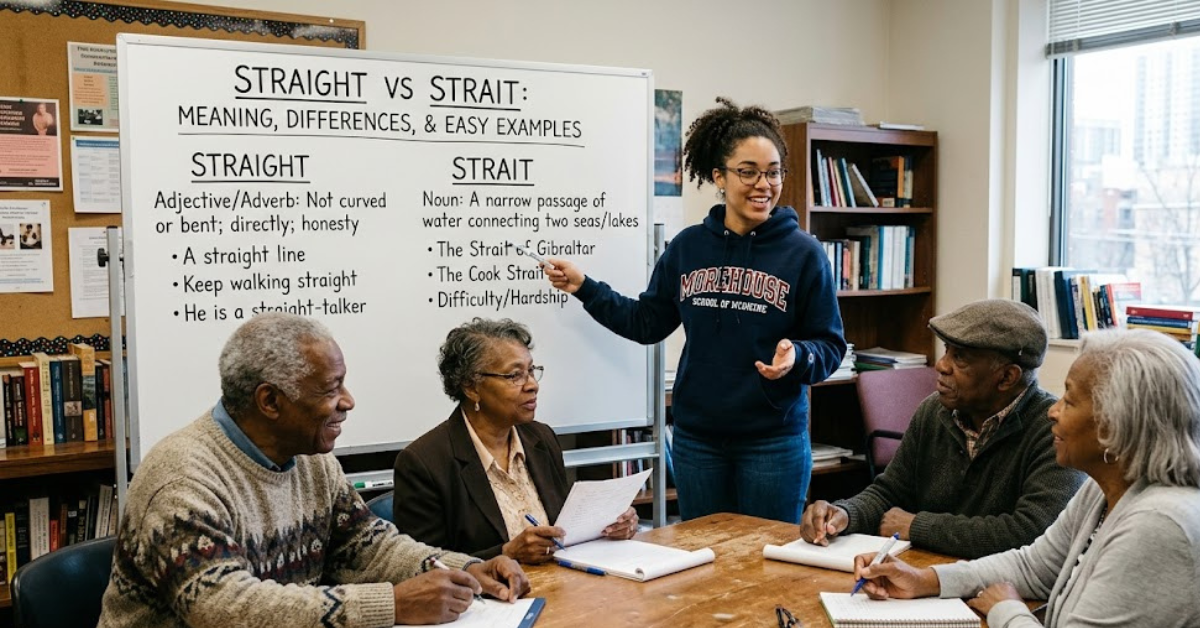 Straight vs Strait Meaning, Differences, and Easy Examples