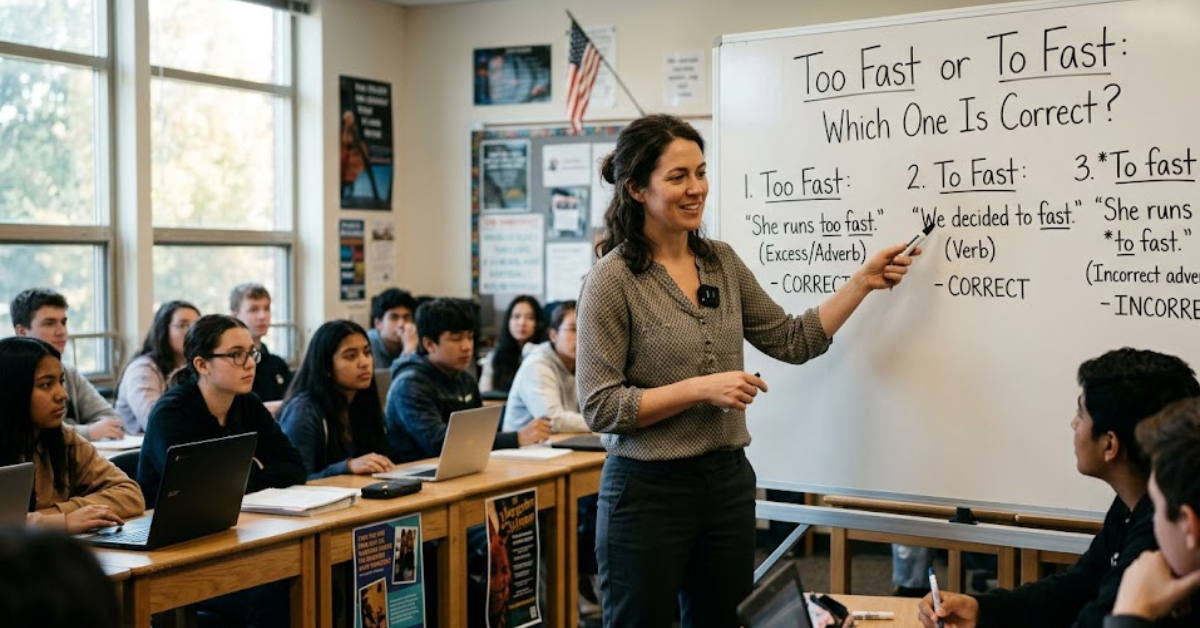Too Fast or To Fast: Which One Is Correct?