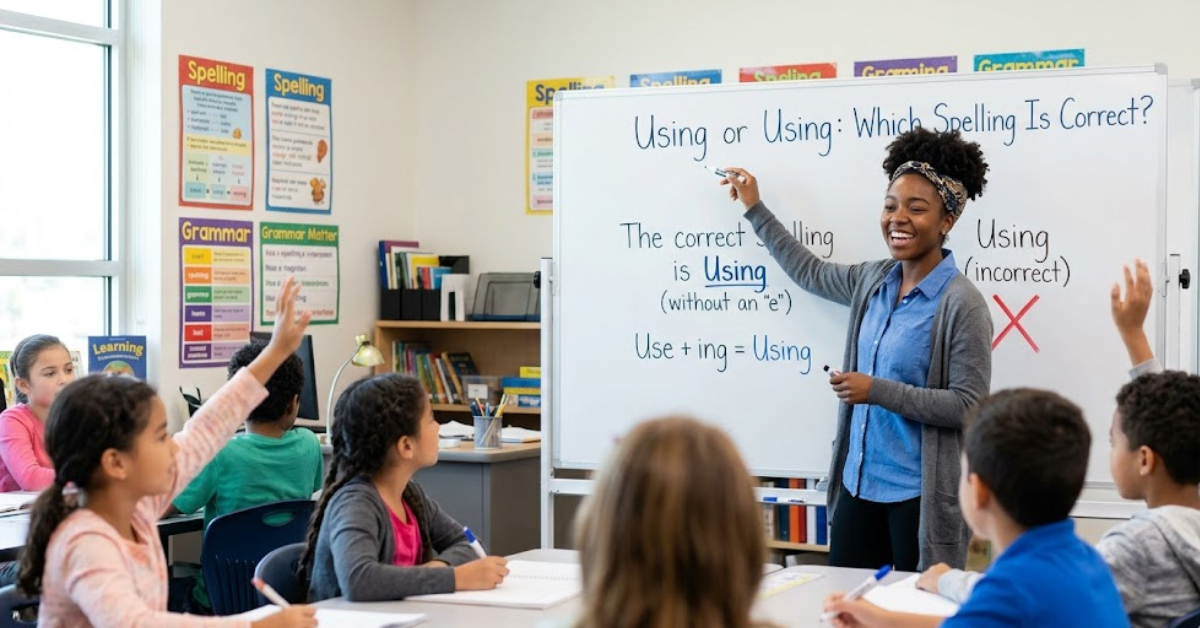 Useing or Using Which Spelling Is Correct