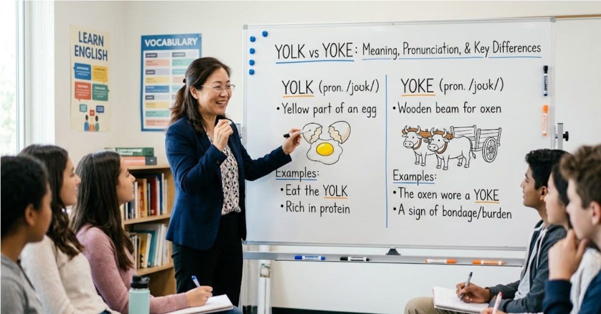 Yolk vs Yoke Meaning, Pronunciation, and Key Differences
