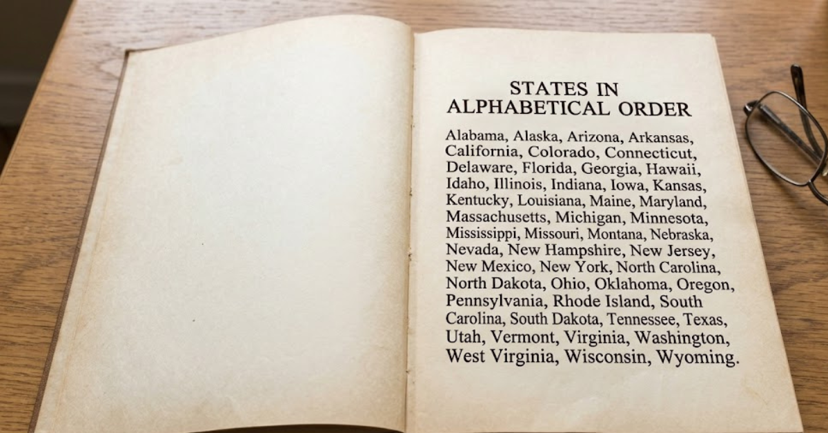 States in Alphabetical Order: Complete List of US States